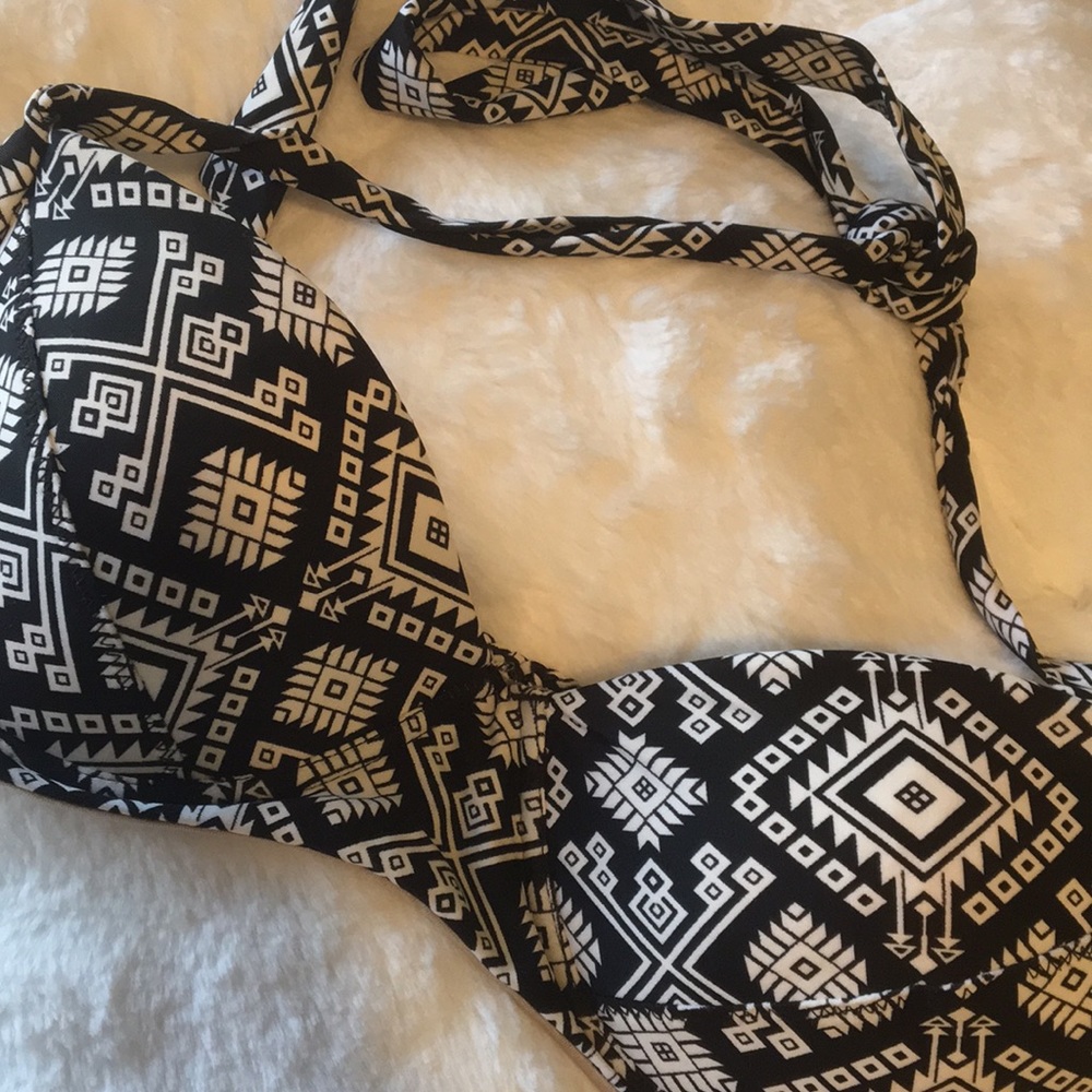 Push up tribal swim top bikini